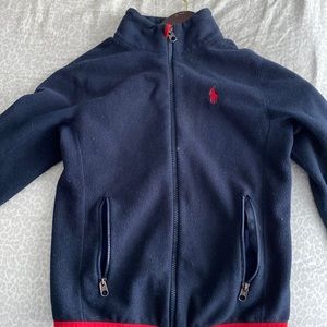 Ralph Lauren polo fleece front zip jacket in boys size 8